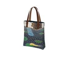 Load image into Gallery viewer, Lily Pads Lined Tote Bag