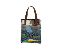 Load image into Gallery viewer, Lily Pads Lined Tote Bag