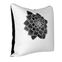 Pillowcase - Expansion Detail 18" x 18" Black/White
